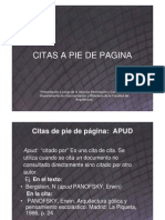 Citas a Pie de Pagina