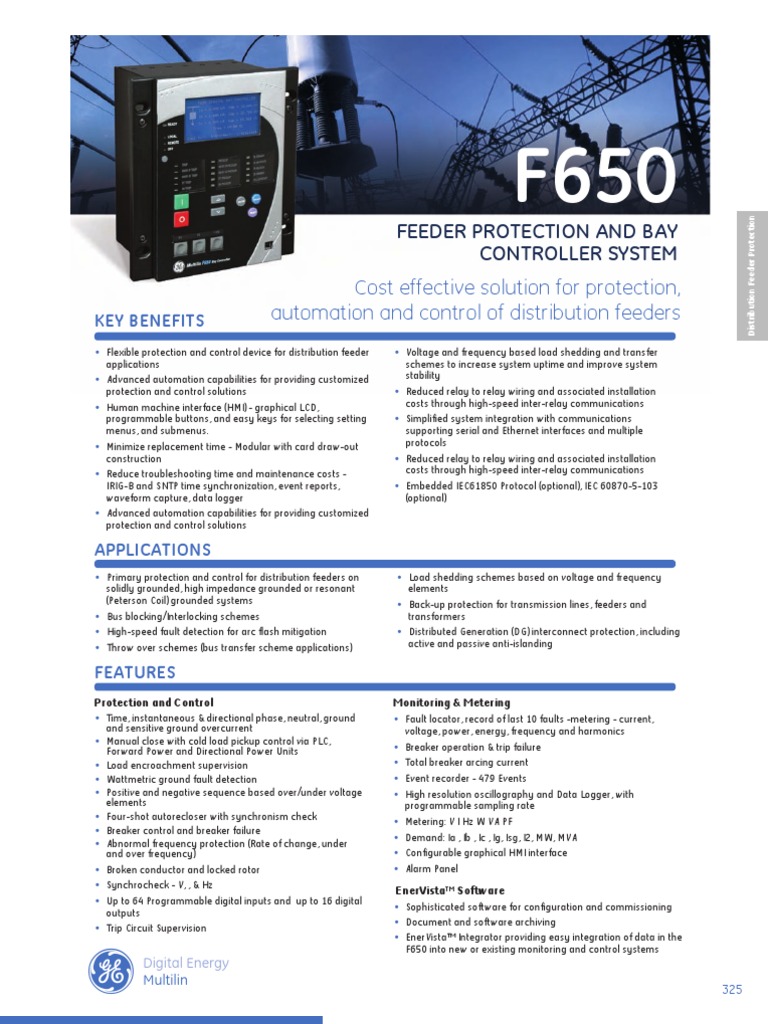 Relay GE Multilin f650 Relay Scada