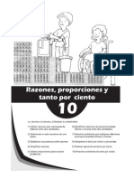 Matematica 6to - Unidad 10 - Razones, Proporciones y Tanto Por Ciento