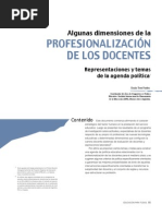 Algunas Dimensiones Profesionalizacion Docentes Representaciones Temas Agenda Politica Tenti