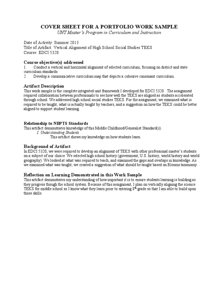 Vertical Alignment of High School Social Studies Teks PDF