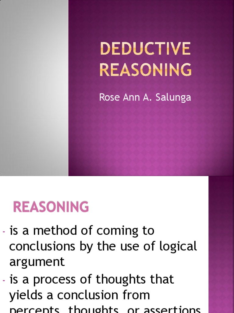 Understanding Deductive Logic Principles | PDF