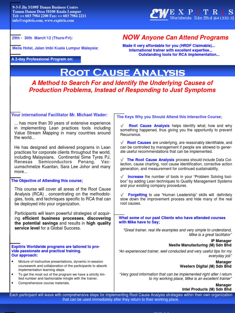 Root cause analysis examples in food manufacturing image
