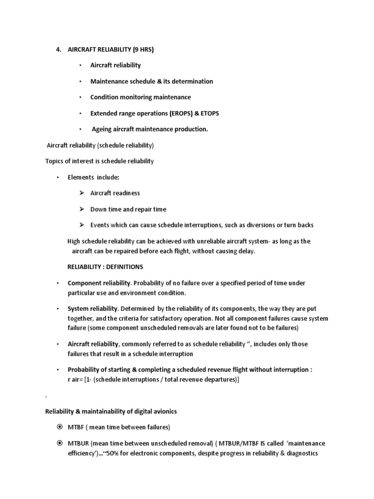 Aircraft Operational Reliability Insights | PDF | Reliability ...