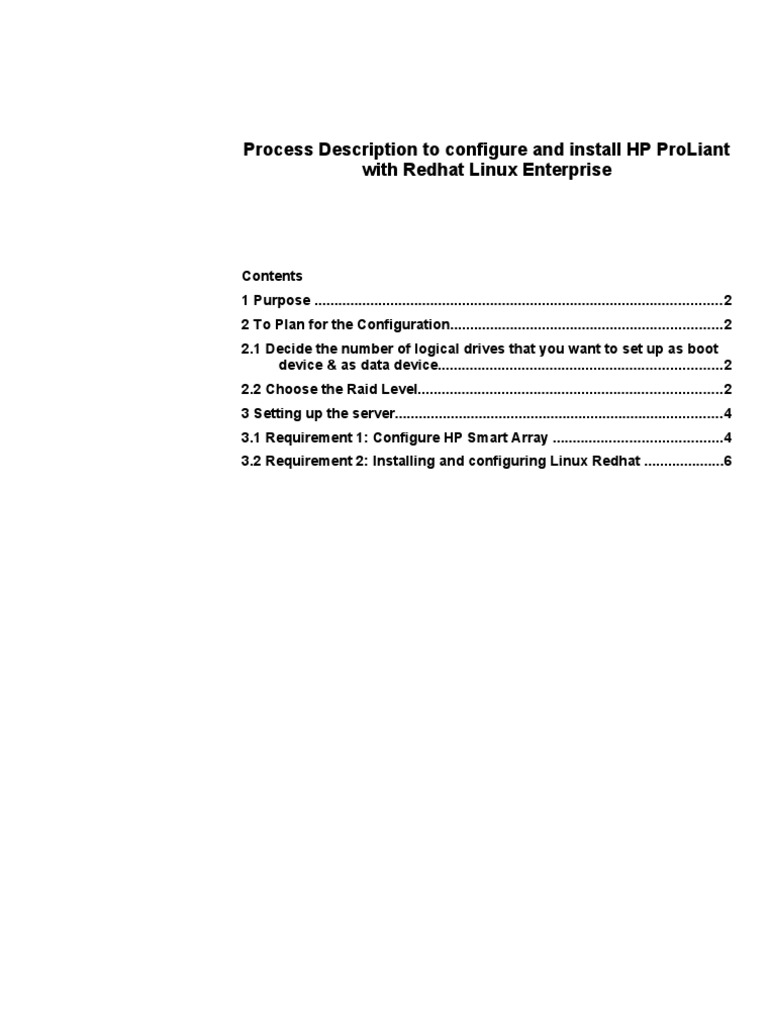 HP ProLiant Red Hat Linux Setup Guide | PDF | Booting | Computer Data ...