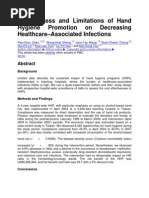 Download Effectiveness and Limitations of Hand Hygiene Promotion on Decreasing Healthcare by Pencarikata SN157159501 doc pdf