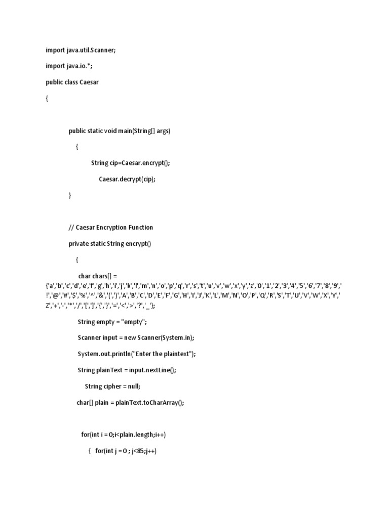 Caesar Cipher | PDF | Cipher | Espionage Techniques
