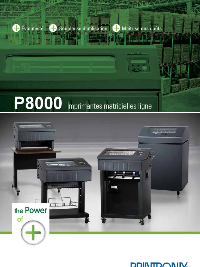 Printronix P8000 Line Matrix Printers Brochure French | PDF | Portable ...