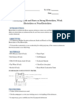 Classifying Acids and Bases As Strong Electrolytes, Weak Electrolytes or Non-Electrolytes