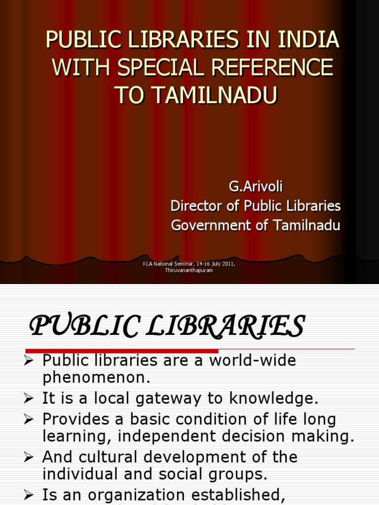 Ppt Presentation About Tnau Pdf Libraries Library And Museum