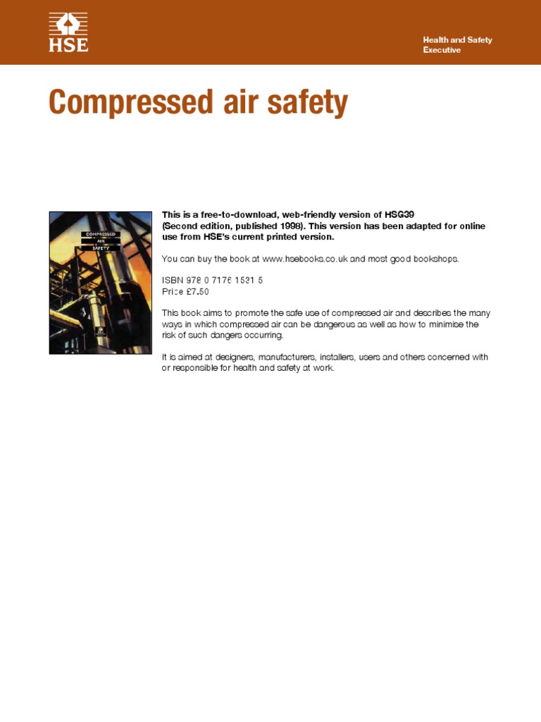 Hsg39-Compressed Air Safety PDF | PDF | Gas Compressor | Valve