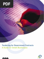 Tendering For Government Contracts - A Guide For Small Businesses