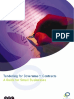 Tendering For Government Contracts - A Guide For Small Businesses