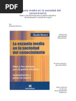 ROMERO Claudia La Escuela Media en La Sociedad Del Conocimiento
