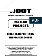 2013 IEEE Matlab Project Titles, NCCT - IEEE 2013 Matlab Project List