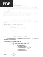 Lectia09 Concentratia Solutiilor 1. Concentratia Procentuala Masica A Solutiilor 2. Concentratia Molara A Solutiilor