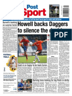 Howell Backs Daggers To Silence The Doubters: Sport