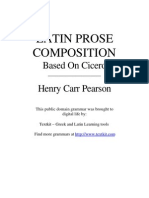 Latin Prose Composition Based on Cicero