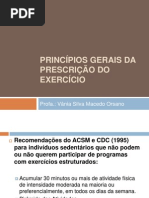 PRINCÍPIOS GERAIS DA PRESCRIÇÃO DO EXERCÍCIO