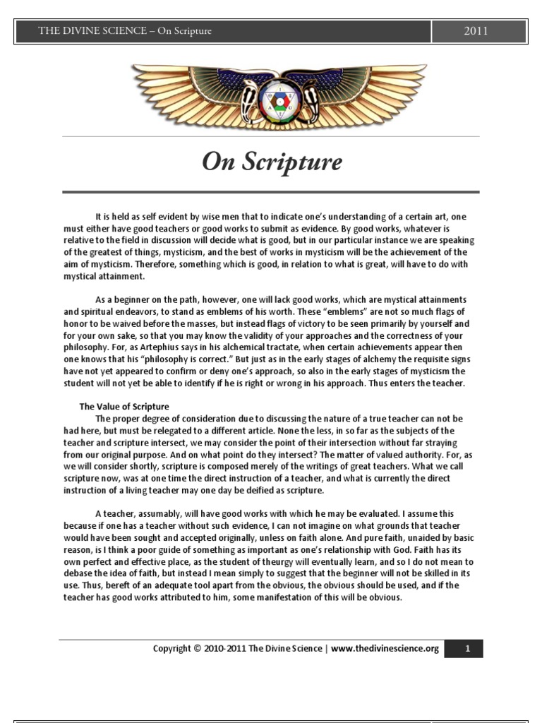 On Scripture | PDF