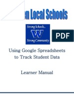 Google Spreadsheet and Student Data Manual