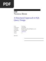 A Structured Approach To SQL Query Design