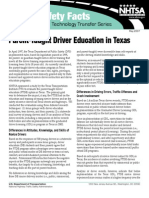 Parent-Taught Driver Education in Texas: Traffic Safety Facts