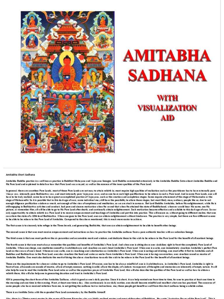 Amitabha Sadhana V2 Pdf Vajrayana Bodhisattva
