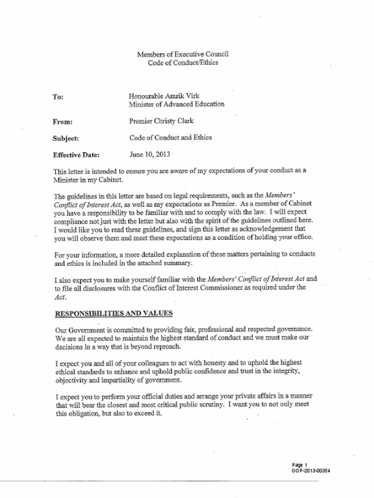 FOI BC Letters (Government) Secretary