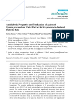 Molecules: Antidiabetic Properties and Mechanism of Action of Diabetic Rats