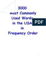 3000 Most Commonly Words in English