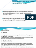 Capacidad Térmica Específica y Entalpia de