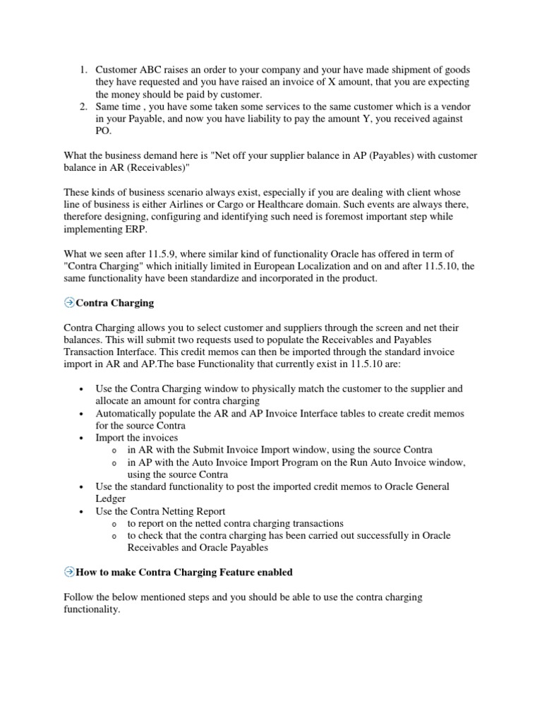 Contra Charging AR - AP | PDF | Invoice | Payments
