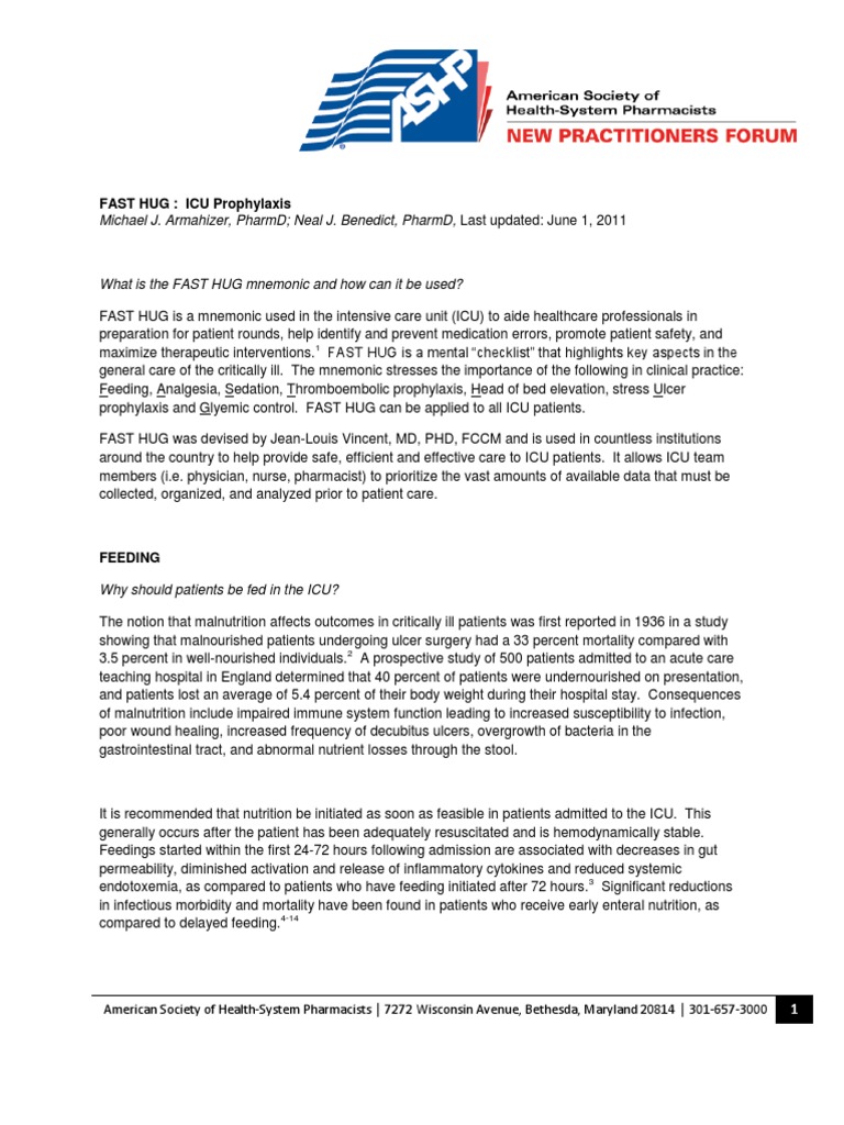 Fast hug icu prophylaxis pdf midazolam intensive care unit