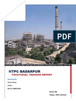 NTPC Badarpur: Vocational Training Report