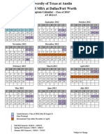 DFW 2012-13 Calendar - Class of 2014
