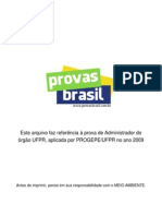 Prova Objetiva Administrador Ufpr 2009 Progepe Ufpr