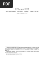 SHA-3 Proposal BLAKE: Jean-Philippe Aumasson Luca Henzen Willi Meier Raphael C.-W. Phan