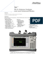 Site Master: Handheld Cable & Antenna Analyzer Featuring Classic and Advanced Modes