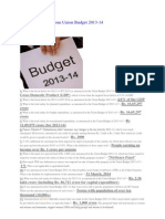 20 Top Questions From Union Budget 2013-14: by Ravindra Agnihotri