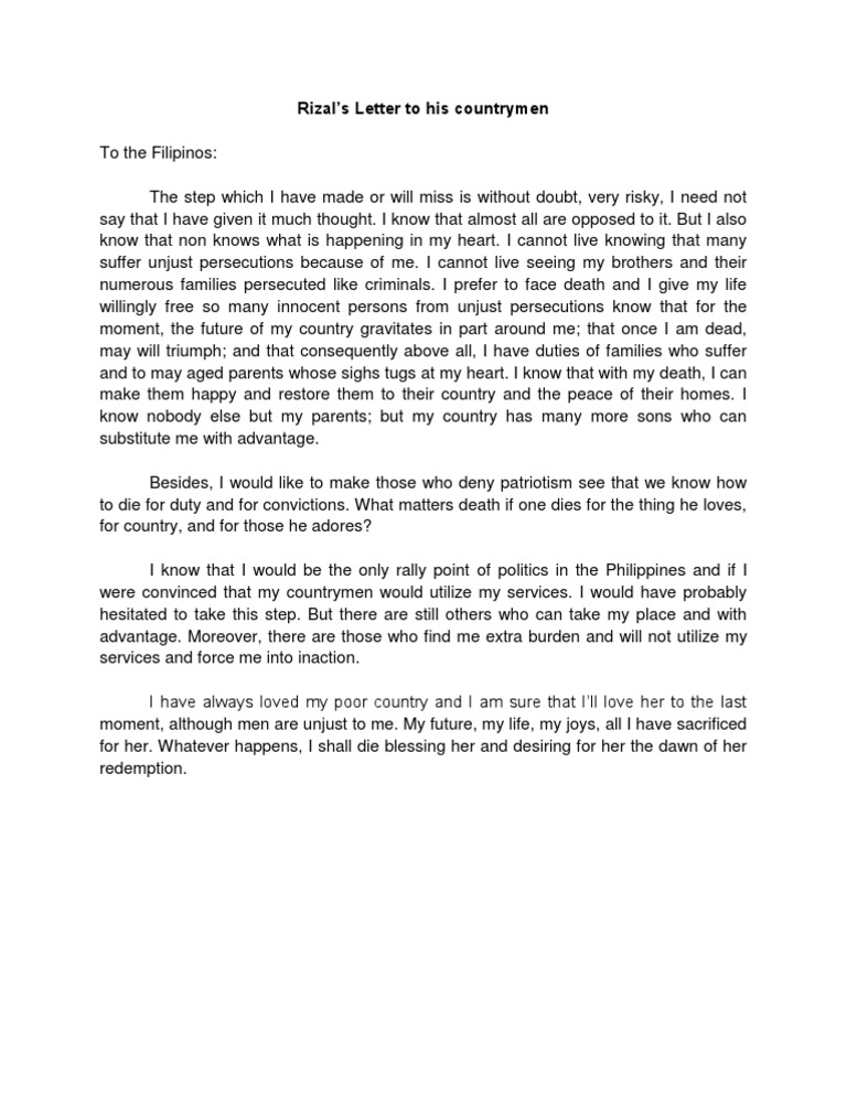 100 letters of jose rizal image