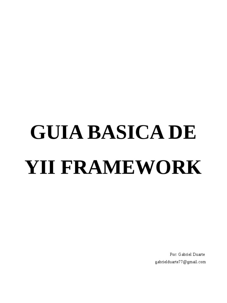 Guia de Yii Framework PDF | PDF | Marco de software | Red mundial