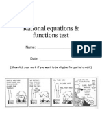 Rational Equations and Functions Assessment