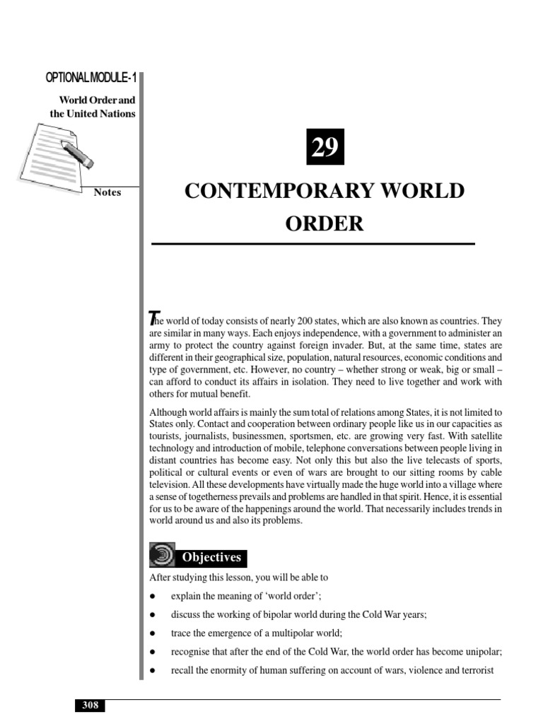29 - Contemporary World Order (96 KB) | PDF