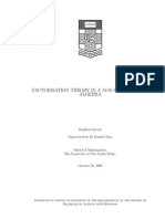 Factorisation Theory in A Non-Commutative Algebra