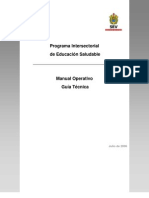 Programa Intersectorial de Educacion Saludable Manual Operativo Guia Tecnica PDF