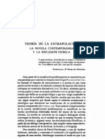 Teoría de La Extrapolación La Novela Contemporánea y La Reflexión Teórica PDF