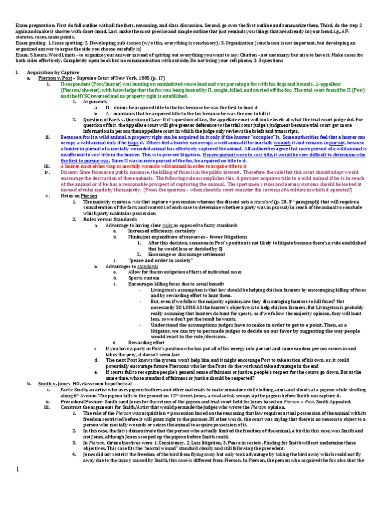 Property - Class and Reading Notes | PDF | Fee Simple | Adverse Possession