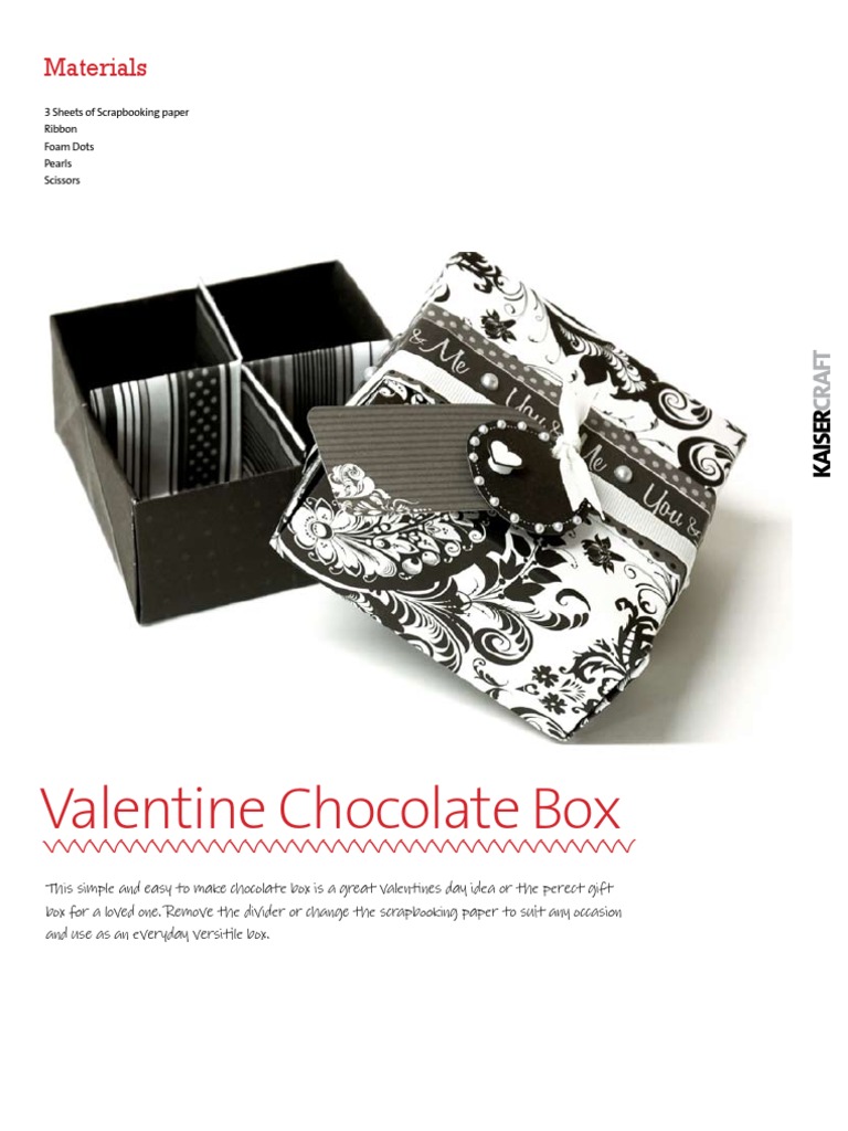 DIY Valentine Chocolate Box Tutorial | PDF | Teaching Mathematics | Leisure