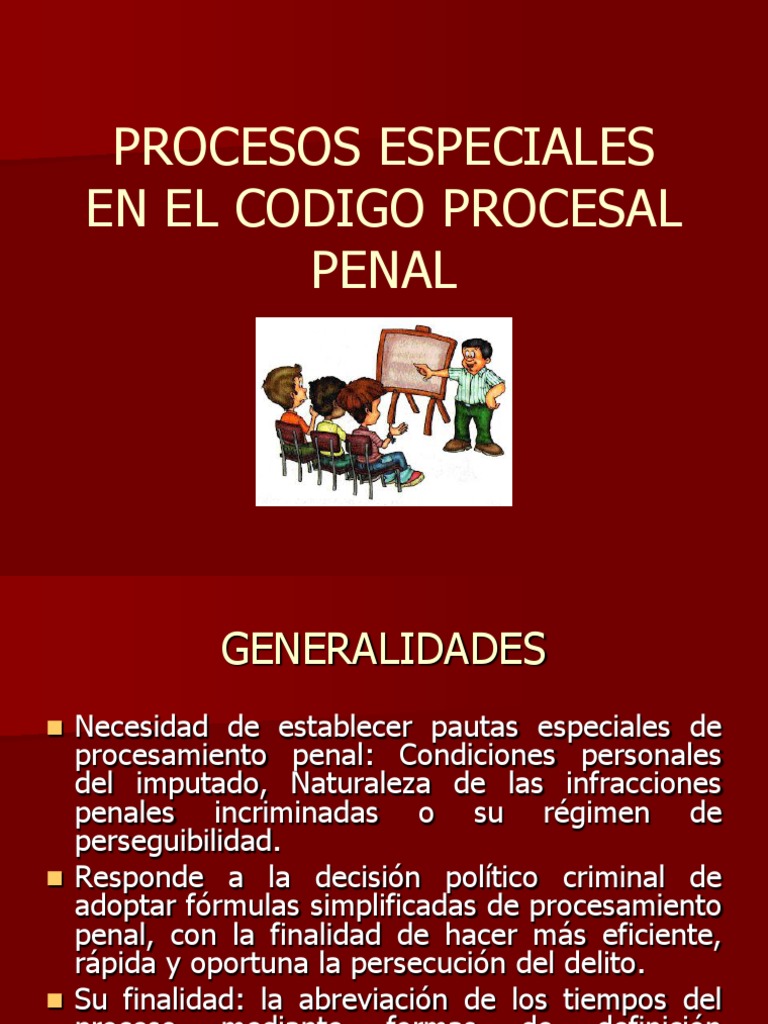 Procesos Especiales en El NCPP - 2 | PDF | Procedimiento Criminal | Delito